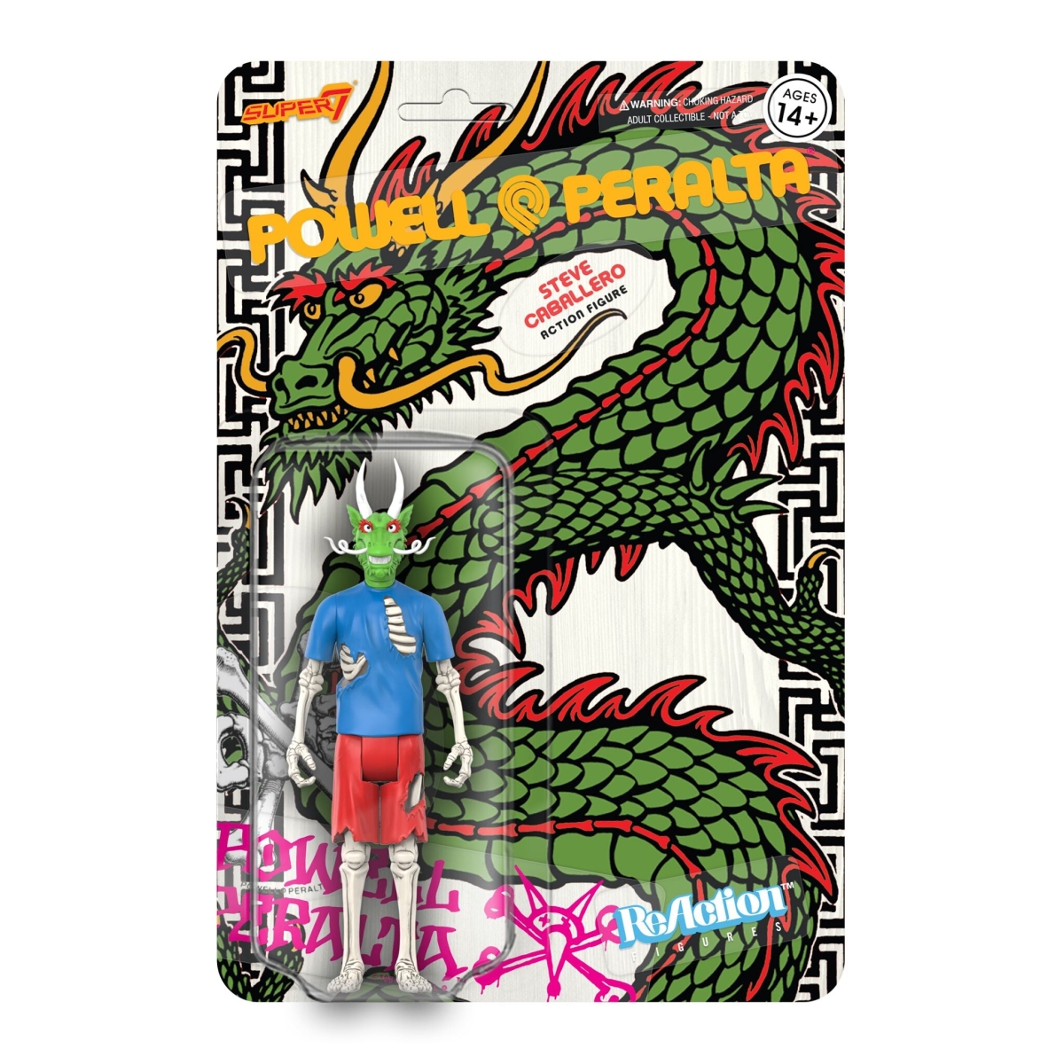 super 7 - Powell Peralta ReAction Figure Wave 3 Steve Caballero Chinese Dragon