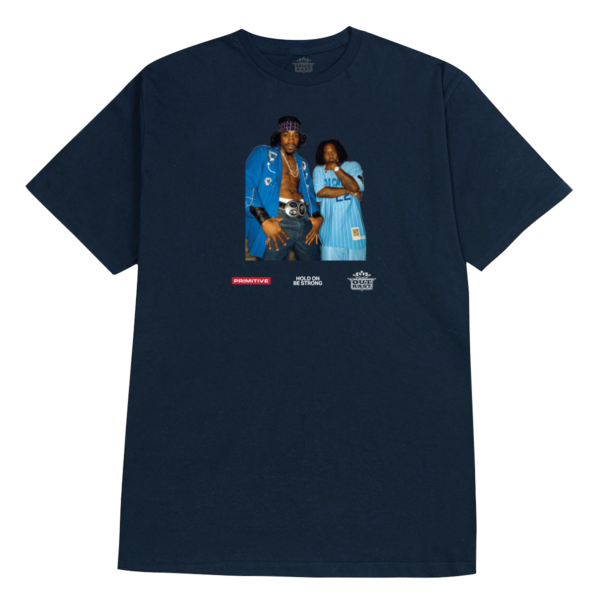 PRIMITIVE X OUTKAST HOLD ON T-SHIRT NAVY