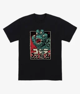 SANTA CRUZ X GODZILLA HAND FRONT HEAVYWEIGHT T-SHIRT BLACK
