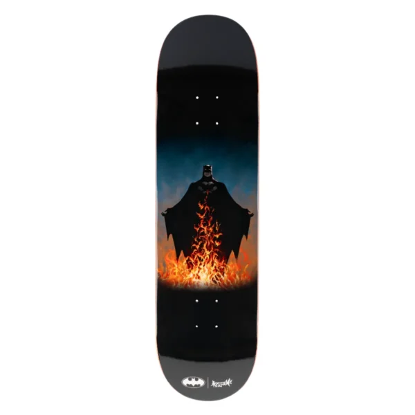 WELCOME X BATMAN bat flames SKATEBOARD DECK 8,5"