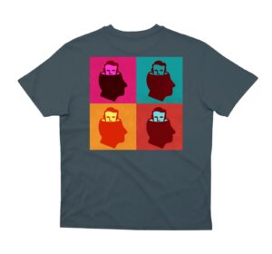 NNSNS ANDYS HEAD LOGO T-SHIRT STEEL