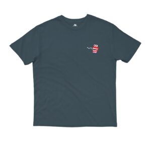 NNSNS EMBROIDERED JUMPING TEETH T-SHIRT STEEL