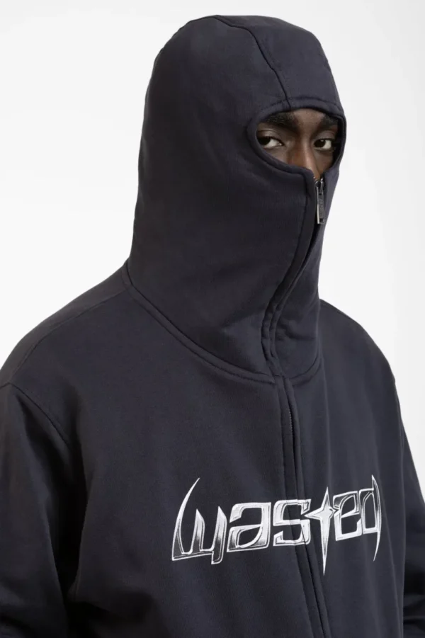 WASTED PARIS Blade Balaclava Zip Hoodie Night Blue