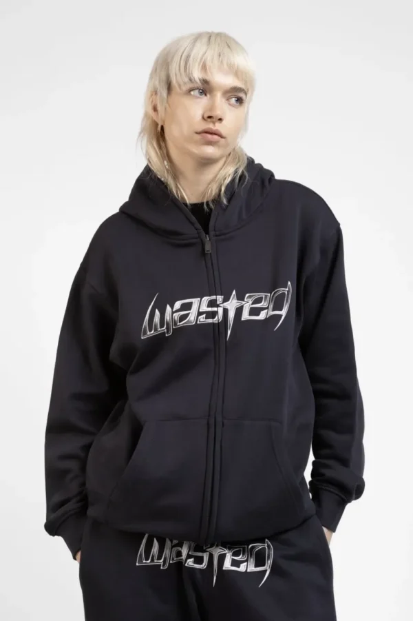 WASTED PARIS Blade Balaclava Zip Hoodie Night Blue