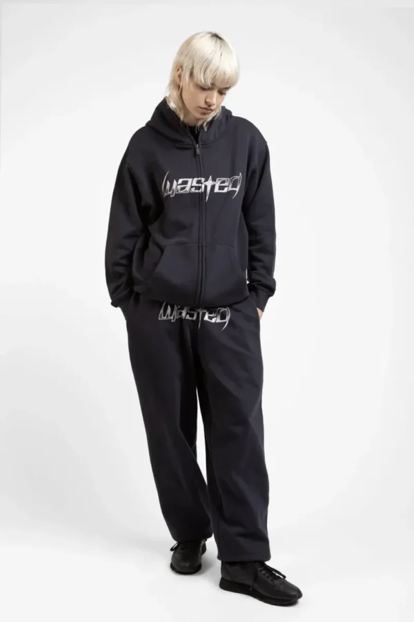 WASTED PARIS Blade Balaclava Zip Hoodie Night Blue