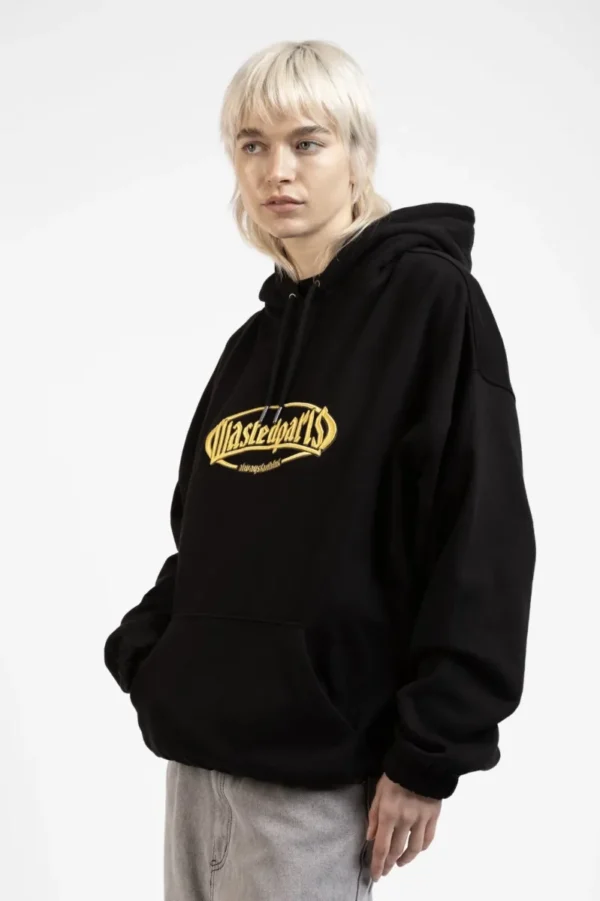 WASTED PARIS YARD BOXY HOODIE BLACK