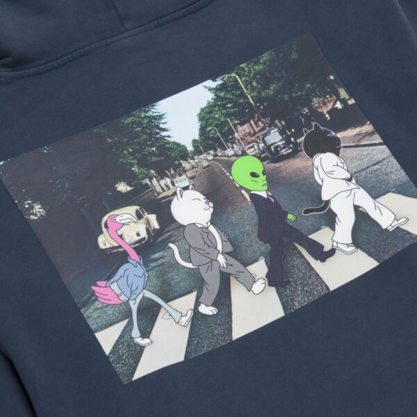RIPNDIP CROSSWALK HOODIE NAVY VINTAGE WASH