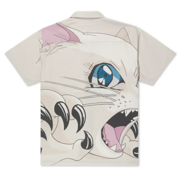RIPNDIP METAL CLAW BUTTON UP SHIRT BONE