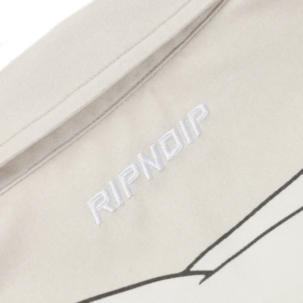 RIPNDIP METAL CLAW BUTTON UP SHIRT BONE