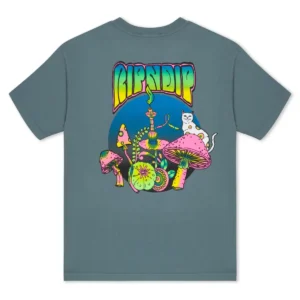 RIPNDIP PSYCHEDELIC T-SHIRT LIGHT CHARCOAL