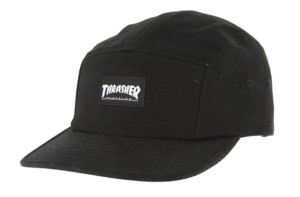THRASHER CAP 5 PANEL BLACK