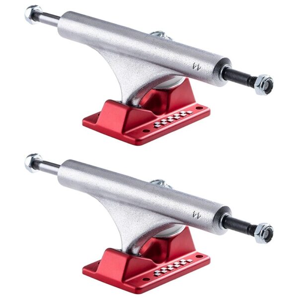 Ace Classic Raw Red Polished Skateboard Trucks Set 33 / 8"