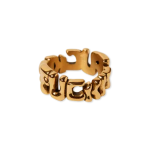 HUF Fuck It Warped Ring - Gold