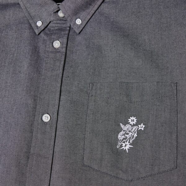 HUF ICARUS SHORTSLEEVE OXFORD SHIRT (WASHED BLACK)