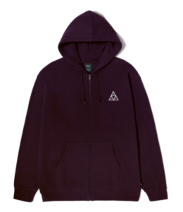 HUF SET TT ZIPPER HOODIE RAISIN