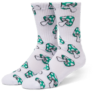 HUF Shrooms Crew Sock - Green ONE SIZE