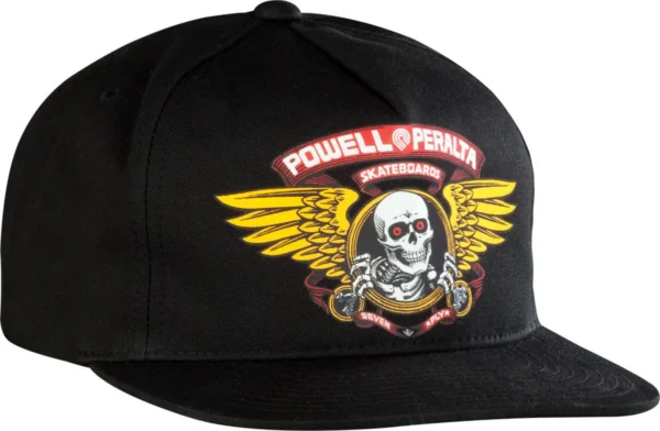 Powell Peralta Winged Ripper Snap Back Cap (BLACK)