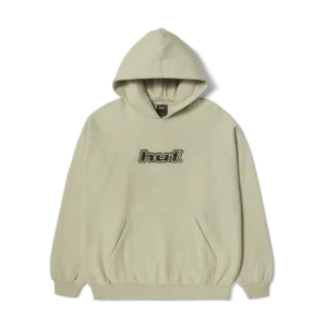 HUF LOGO APPLIQUE HOODIE FLEECE PUTTY