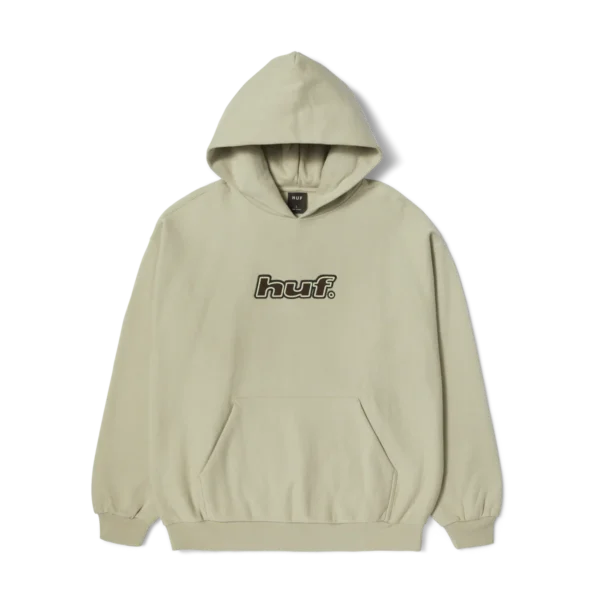 HUF LOGO APPLIQUE HOODIE FLEECE PUTTY