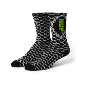 HUF BROKEN FENCE SOCKS (BLACK)