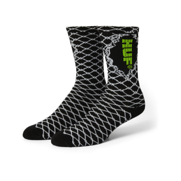 HUF BROKEN FENCE SOCKS (BLACK)