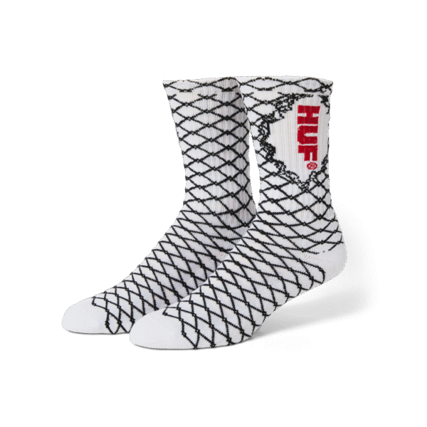 HUF BROKEN FENCE SOCKS (WHITE)