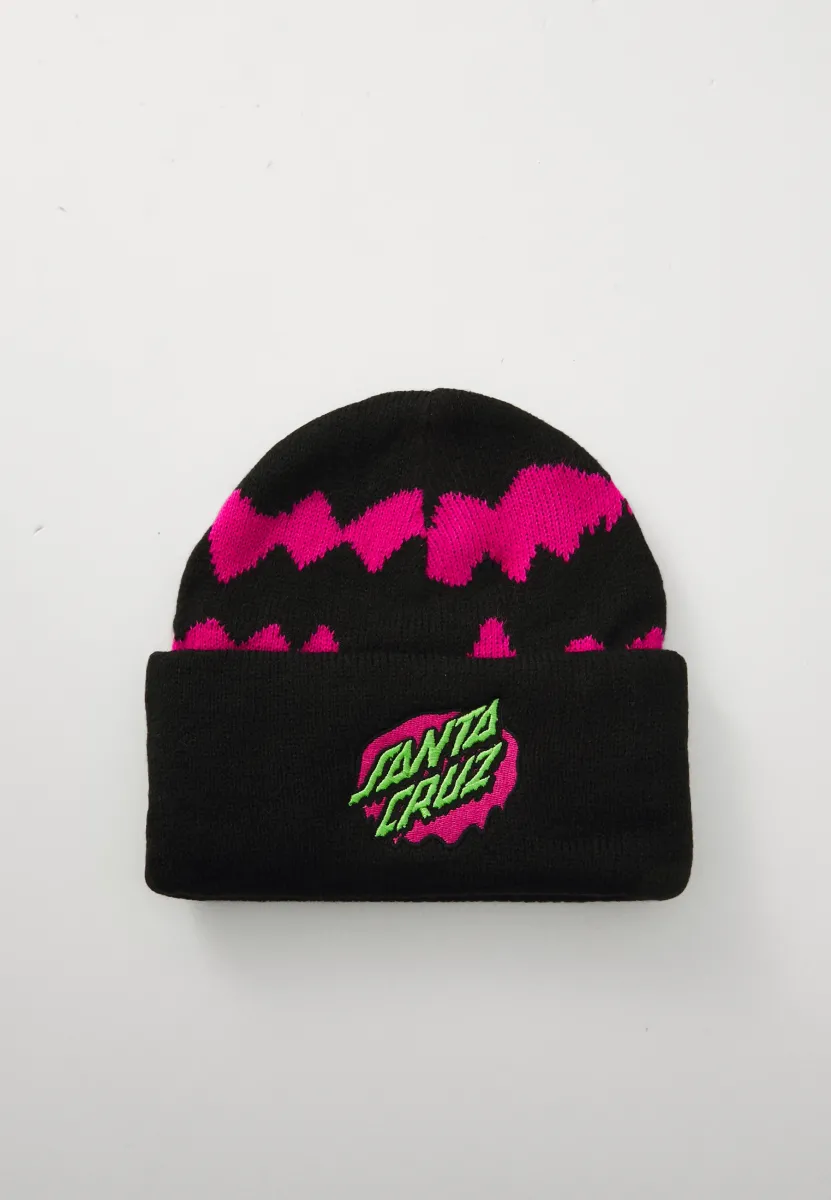 Santa Cruz Youth Beanie Youth Slime Stripe Beanie Black Slime Stripe
