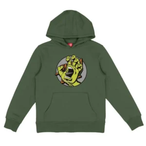 Santa Cruz Youth Hood Youth Hand Dot Front Hood KIDS (DARK MOSS)