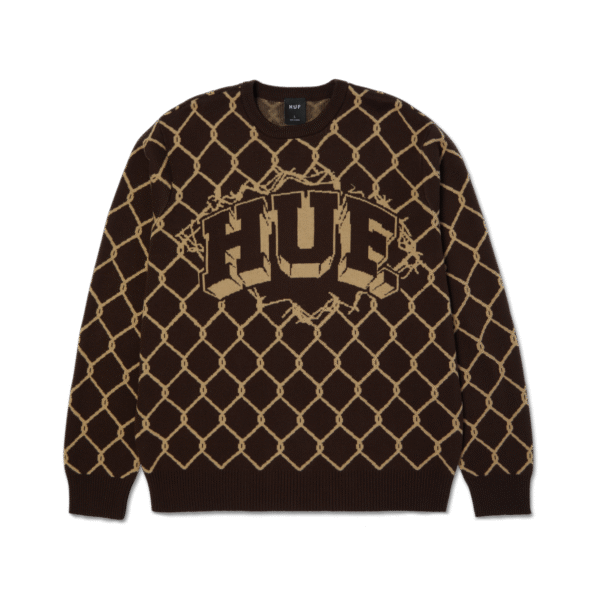 HUF BREAKTHROUGH CREWNECK (BISON)