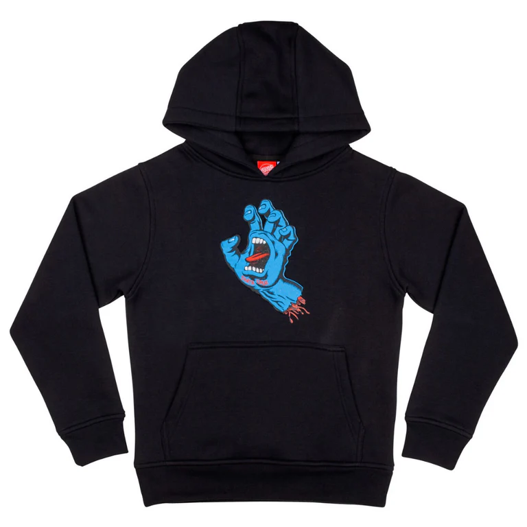 Santa Cruz Youth Hood Youth Screaming Hand Hoodie KIDS (BLACK)