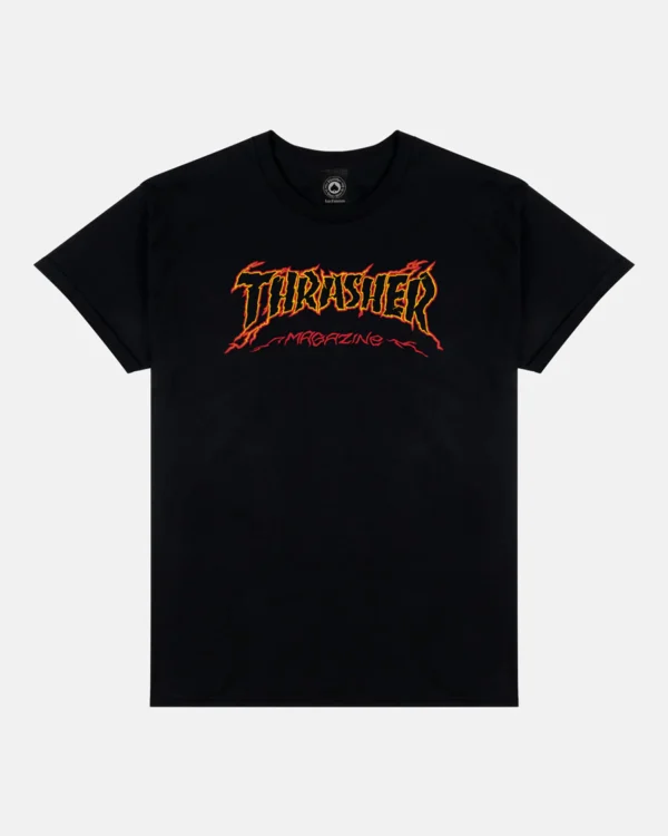 THRASHER CRACKED BY EXTEENAGER T-SHIRT (BLACK)