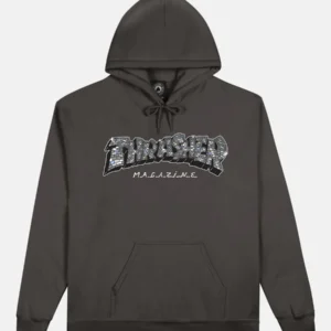 THRASHER DISCO BY SPANKY HOODIE (CHARCOAL)