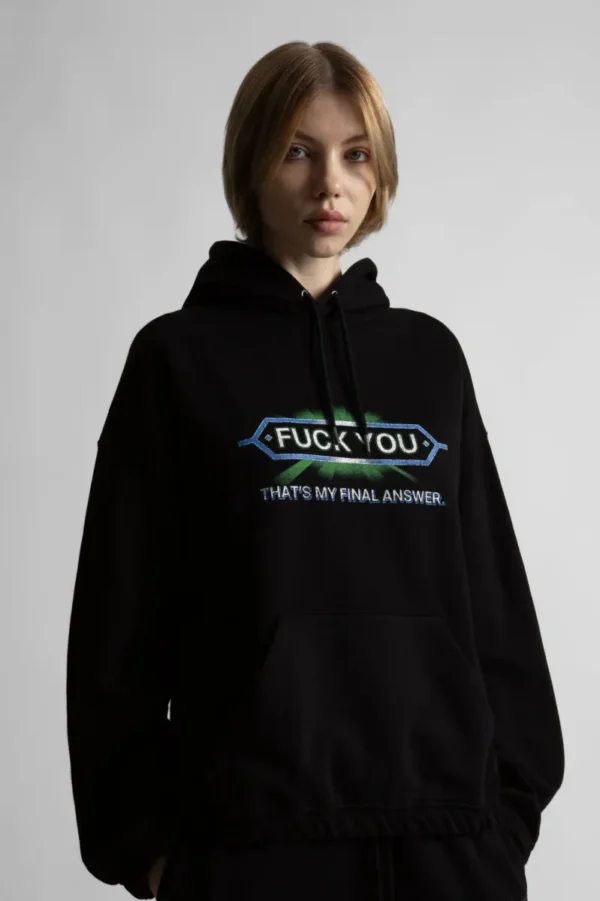 WASTED PARIS BOXY ANSWER HOODIE (BLACK)