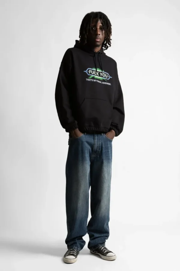 WASTED PARIS BOXY ANSWER HOODIE (BLACK)