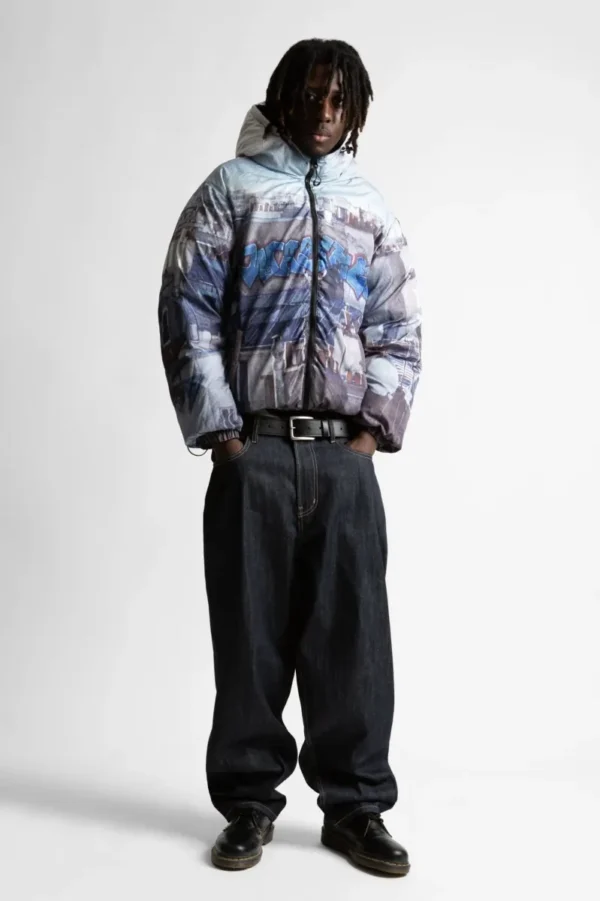 WASTED PARIS REVERSIBLE ELEVATION PUFFER (BLACK/MULTI)