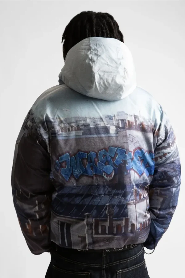 WASTED PARIS REVERSIBLE ELEVATION PUFFER (BLACK/MULTI)