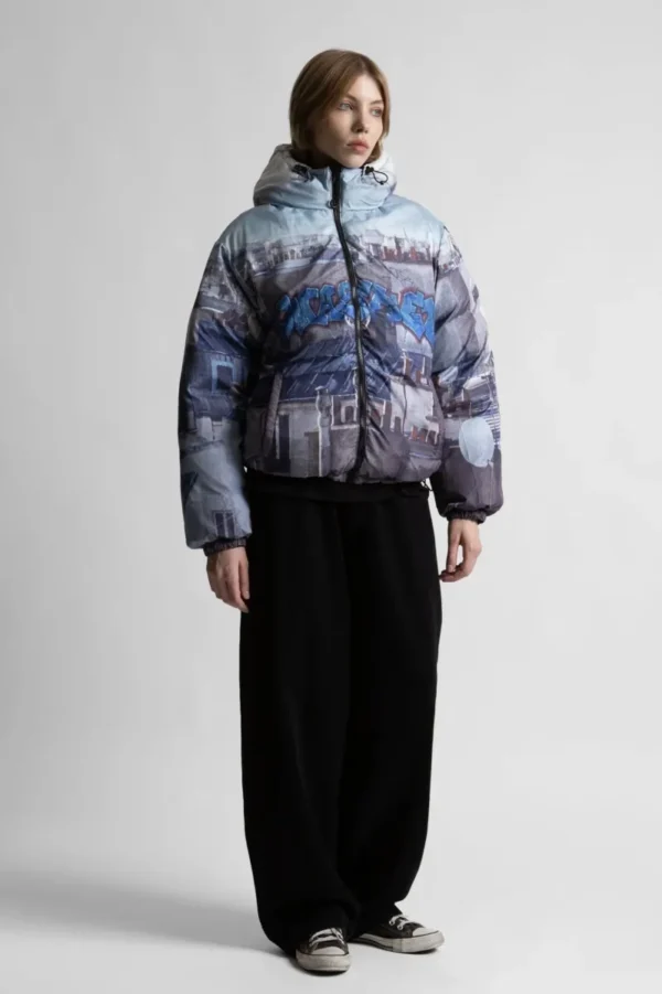 WASTED PARIS REVERSIBLE ELEVATION PUFFER (BLACK/MULTI)