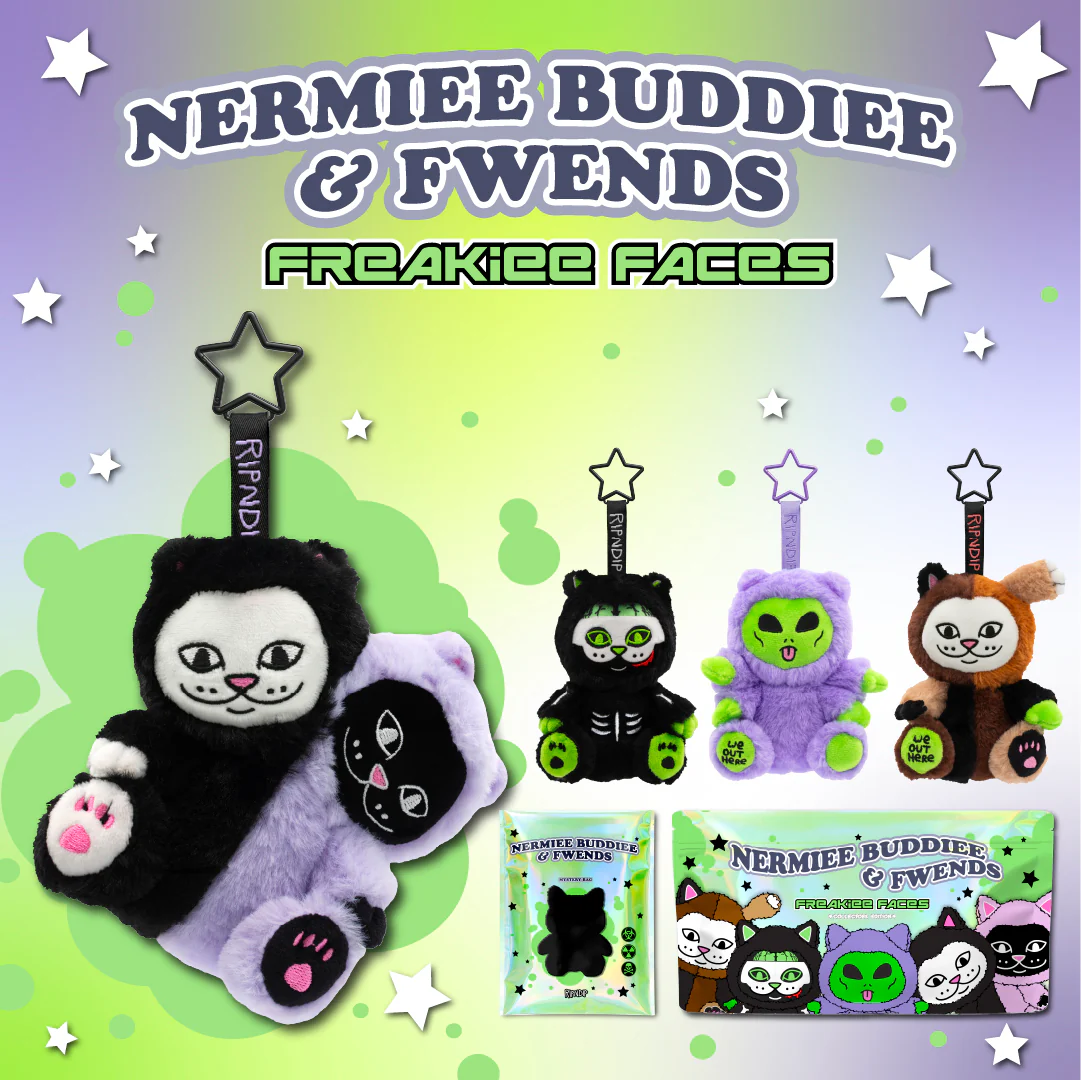 ぬいぐるみ ripndip Nermiee buddiee & fwends NERMIEE BUDDIEE & FWENDS FREAKY FACES MYSTERY BAG – JoyRideStreet