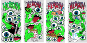 Heroin Sticker 6,8cm x 14cm