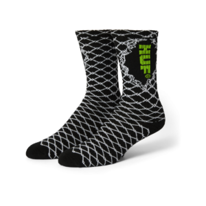 HUF BROKEN FENCE SOCKS (BLACK)