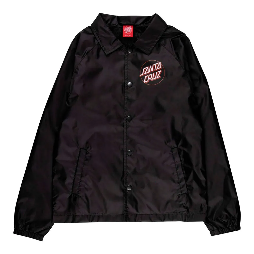 Santa Cruz Youth Jacket Partial Dot Coach Jacket KIDS (BLACK)
