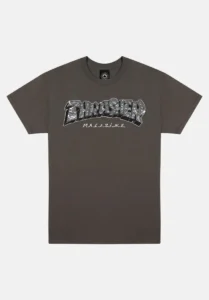 THRASHER DISCO BY SPANKY T-SHIRT (CHARCOAL)